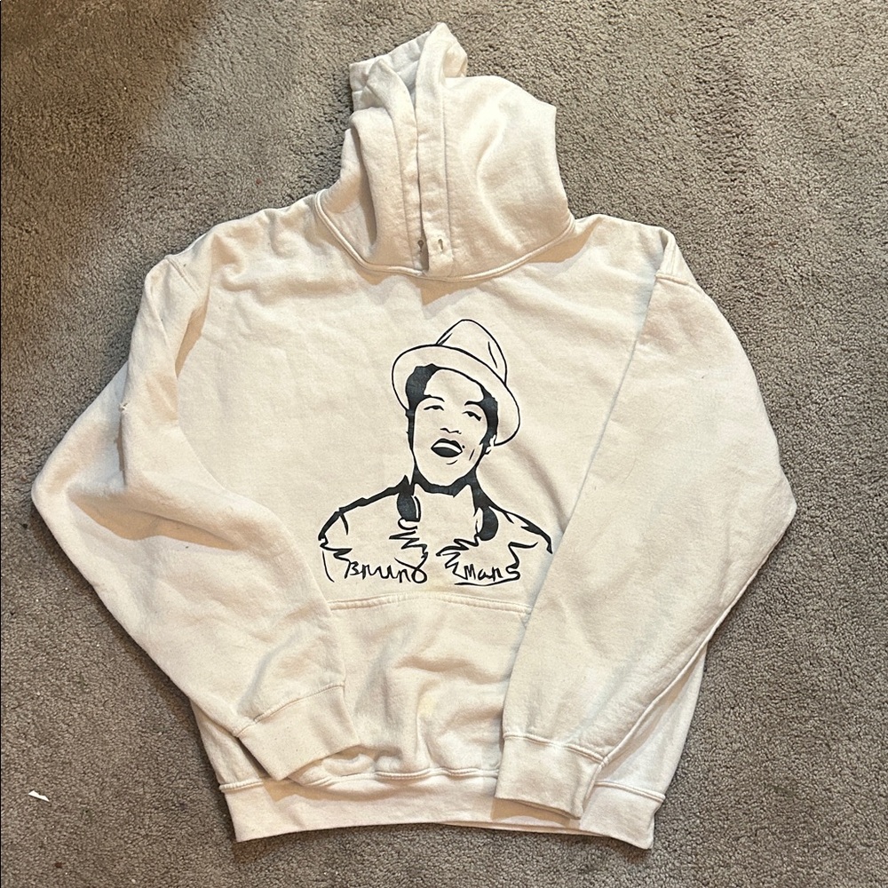 White Bruno Mars Hoodie